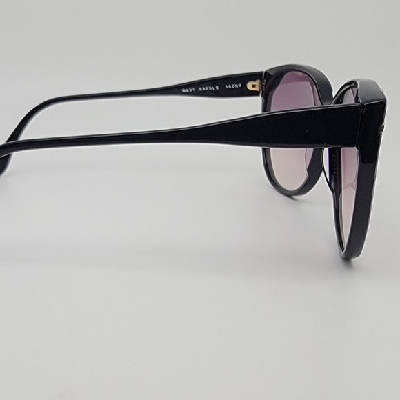 Sebastiano #600 Navy Marble Frame Purple Gradient Lens Vintage Sunglasses 62mm - Picture 5 of 12